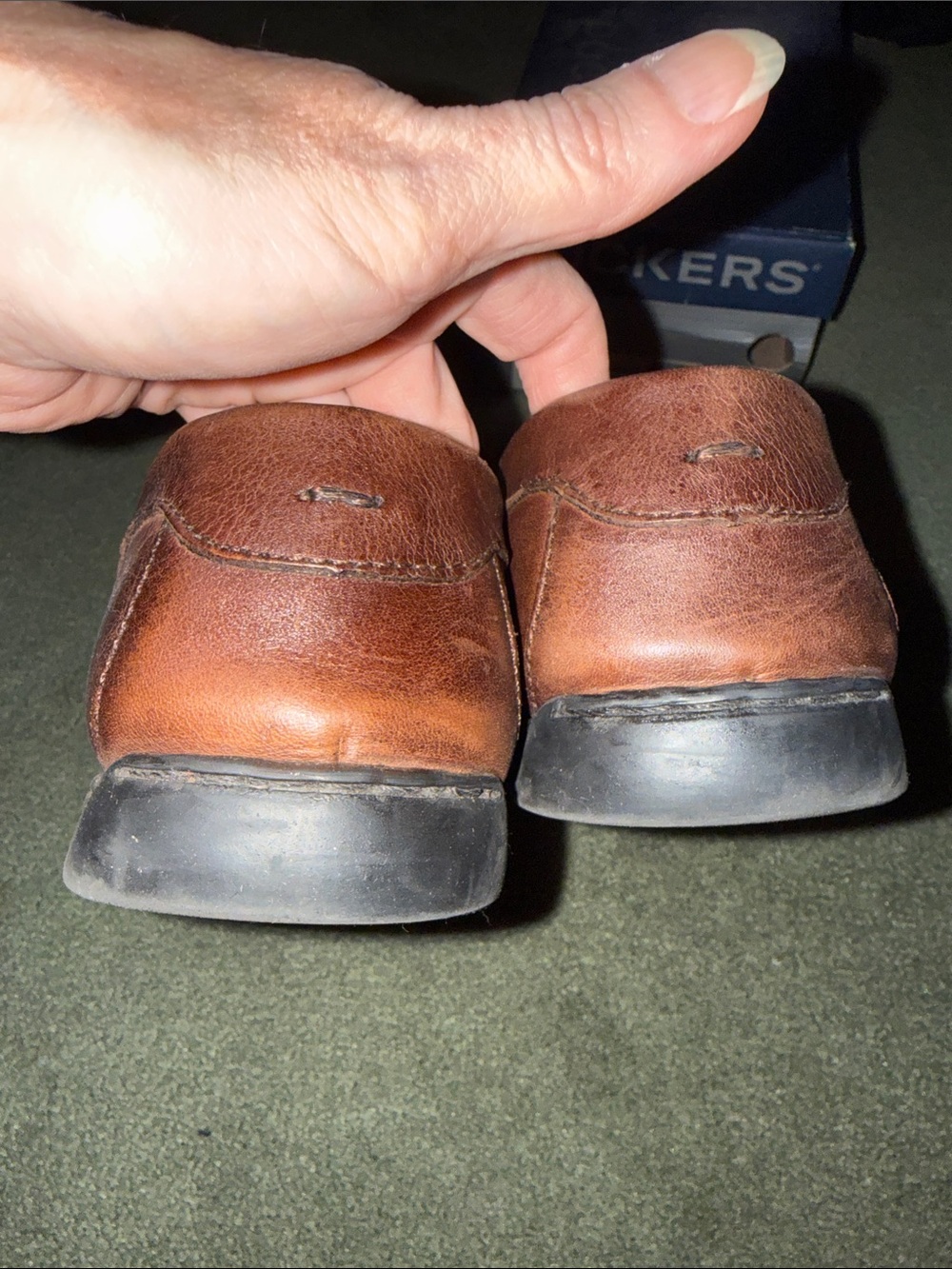 Dockers Brown Woven Leather Slip-On Loafers - Picture 6 of 8
